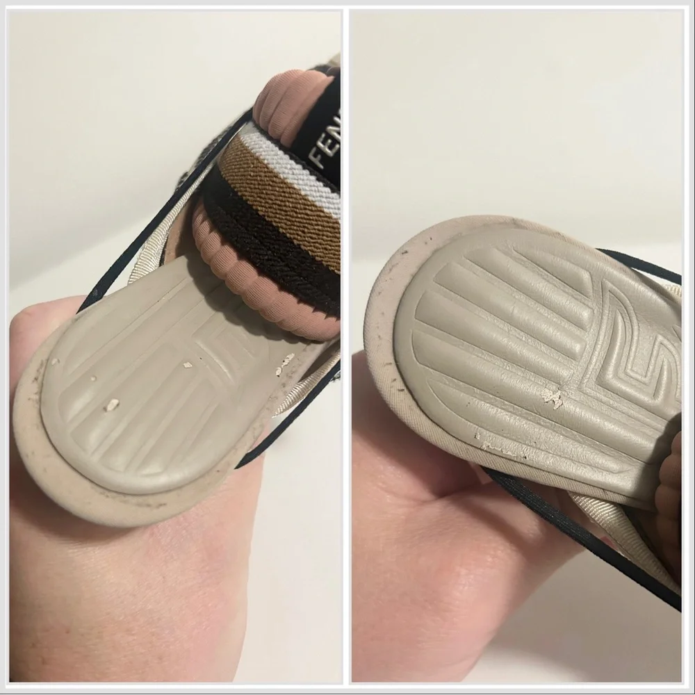 Beautiful Authentic Fendi Neoprene FFreedom Open Toe Sandals. Lightly Worn - Picture 10 of 12